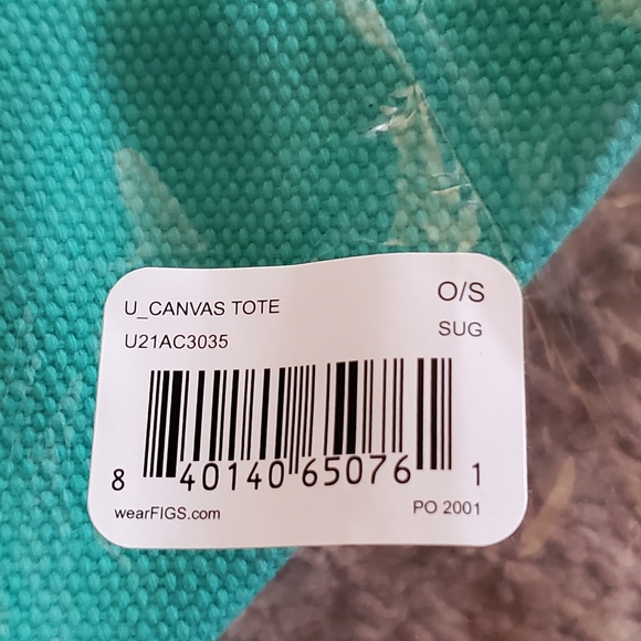 FIGS Surgical Green Canvas Tote - Picture 6 of 11